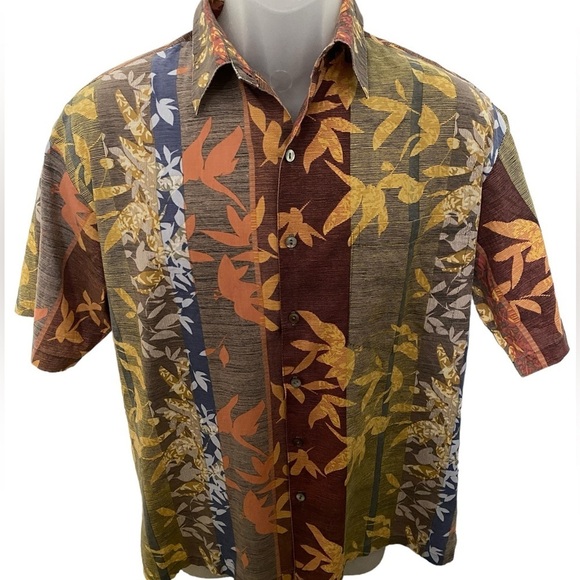 TORI RICHARD 100% Cotton Lawn Aloha Hawaiian Tropical Collared Shirt Men S Small - Picture 1 of 5